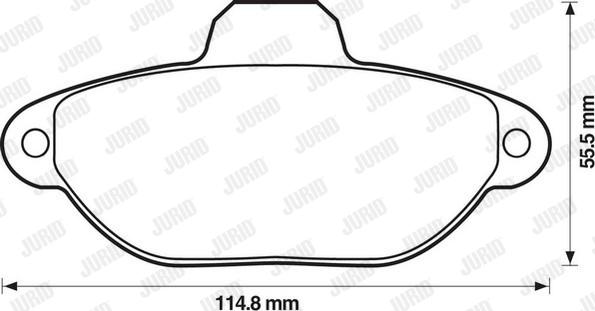 Jurid 571528D - Комплект спирачно феродо, дискови спирачки vvparts.bg