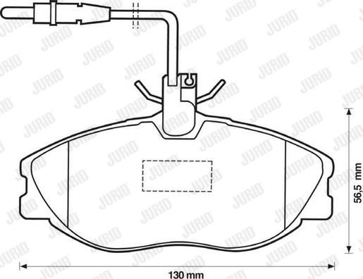 Jurid 571898J - Комплект спирачно феродо, дискови спирачки vvparts.bg