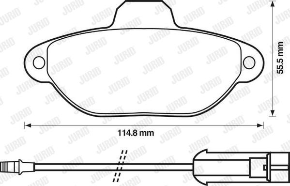 Jurid 571893J - Комплект спирачно феродо, дискови спирачки vvparts.bg