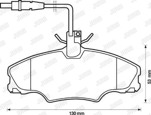 Jurid 571897D - Комплект спирачно феродо, дискови спирачки vvparts.bg