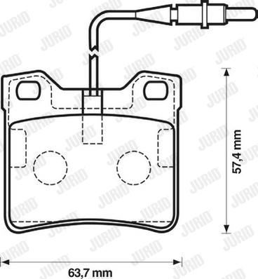 Jurid 571845J - Комплект спирачно феродо, дискови спирачки vvparts.bg