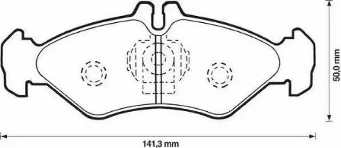 Jurid 571846J-AS - Комплект спирачно феродо, дискови спирачки vvparts.bg