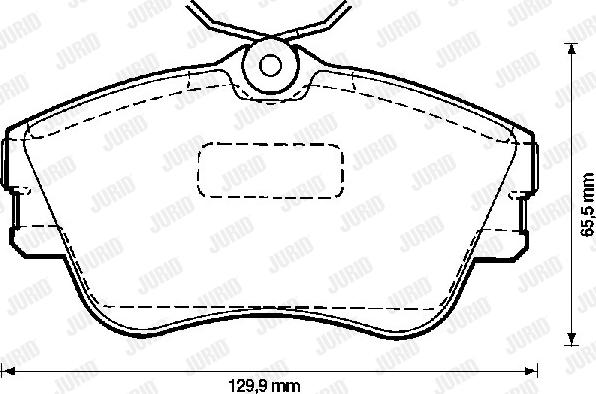 Jurid 571847D - Комплект спирачно феродо, дискови спирачки vvparts.bg