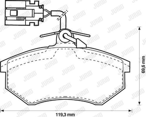 Jurid 571856J - Комплект спирачно феродо, дискови спирачки vvparts.bg