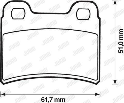 Jurid 571850J - Комплект спирачно феродо, дискови спирачки vvparts.bg