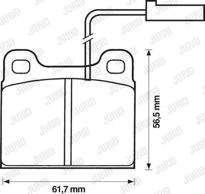 Jurid 571860J - Комплект спирачно феродо, дискови спирачки vvparts.bg