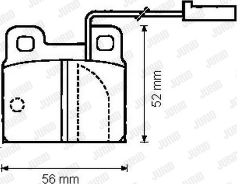 Jurid 571861J - Комплект спирачно феродо, дискови спирачки vvparts.bg