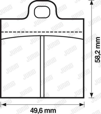 Jurid 571800J - Комплект спирачно феродо, дискови спирачки vvparts.bg