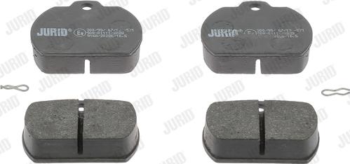 Jurid 571807J - Комплект спирачно феродо, дискови спирачки vvparts.bg