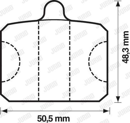 Jurid 571816J - Комплект спирачно феродо, дискови спирачки vvparts.bg