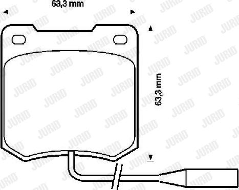 Jurid 571817J - Комплект спирачно феродо, дискови спирачки vvparts.bg