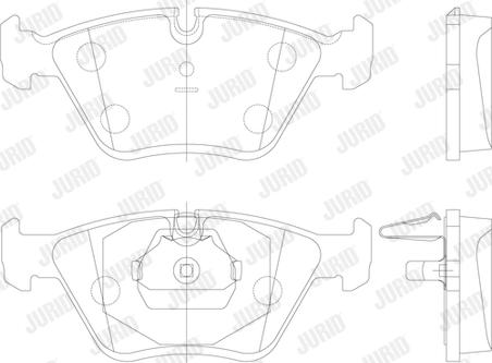 Jurid 571880J - Комплект спирачно феродо, дискови спирачки vvparts.bg