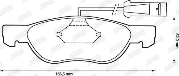 Jurid 571883D - Комплект спирачно феродо, дискови спирачки vvparts.bg