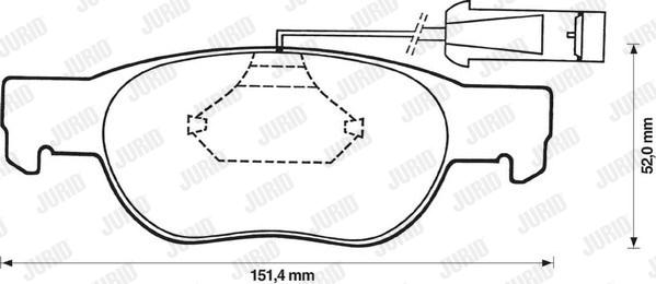 Jurid 571887J - Комплект спирачно феродо, дискови спирачки vvparts.bg