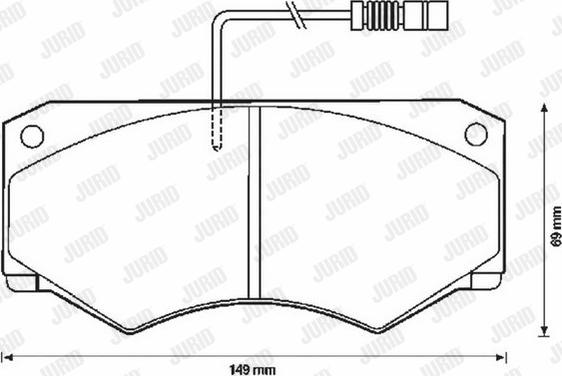 Jurid 571825J - Комплект спирачно феродо, дискови спирачки vvparts.bg