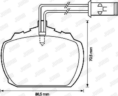 Jurid 571820J - Комплект спирачно феродо, дискови спирачки vvparts.bg