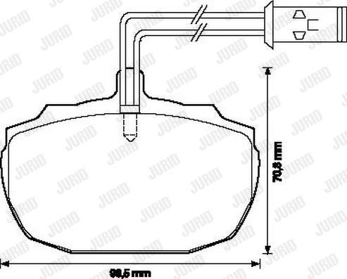 Jurid 571821J - Комплект спирачно феродо, дискови спирачки vvparts.bg