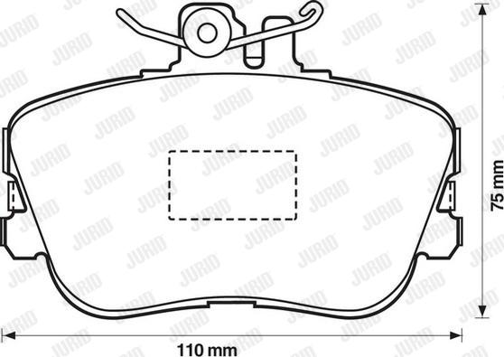 Jurid 571828D - Комплект спирачно феродо, дискови спирачки vvparts.bg