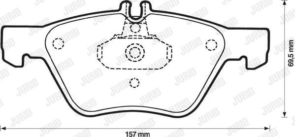 Jurid 571876J-AS - Комплект спирачно феродо, дискови спирачки vvparts.bg