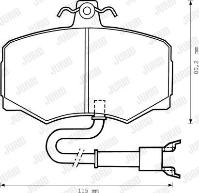 Jurid 571878J - Комплект спирачно феродо, дискови спирачки vvparts.bg