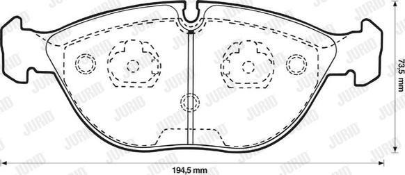 Jurid 571872JC - Комплект спирачно феродо, дискови спирачки vvparts.bg