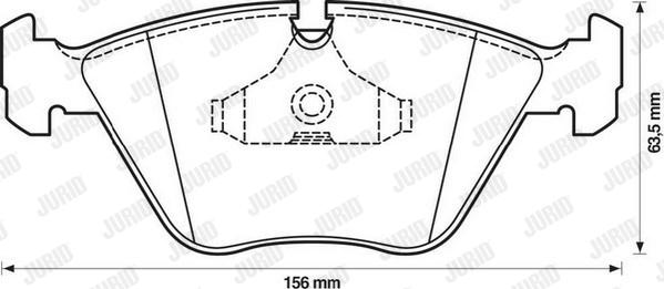 Jurid 571394D - Комплект спирачно феродо, дискови спирачки vvparts.bg