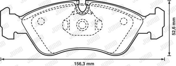 Jurid 571391D - Комплект спирачно феродо, дискови спирачки vvparts.bg