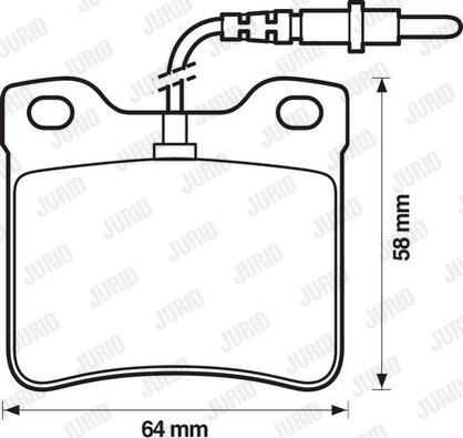 Jurid 571398D - Комплект спирачно феродо, дискови спирачки vvparts.bg