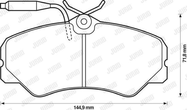 Jurid 571393J - Комплект спирачно феродо, дискови спирачки vvparts.bg