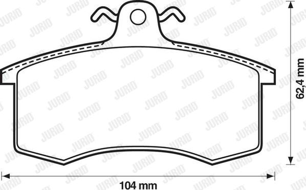 Jurid 571346J - Комплект спирачно феродо, дискови спирачки vvparts.bg