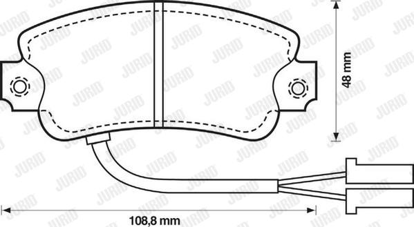 Jurid 571341J - Комплект спирачно феродо, дискови спирачки vvparts.bg