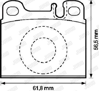 Jurid 571342J - Комплект спирачно феродо, дискови спирачки vvparts.bg