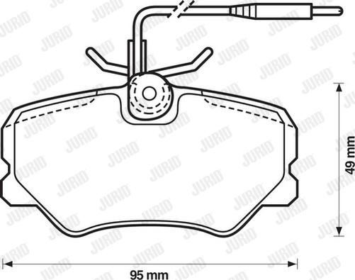 Jurid 571359D - Комплект спирачно феродо, дискови спирачки vvparts.bg