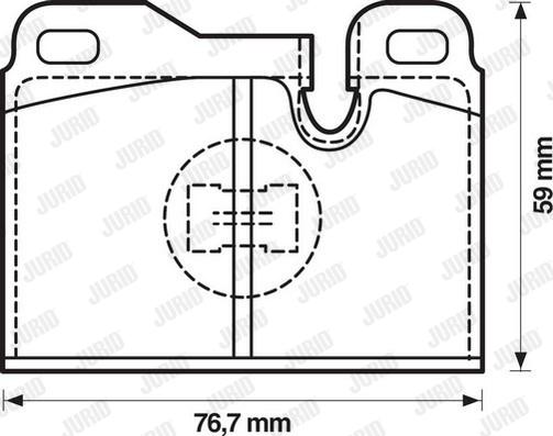 Jurid 571354J - Комплект спирачно феродо, дискови спирачки vvparts.bg