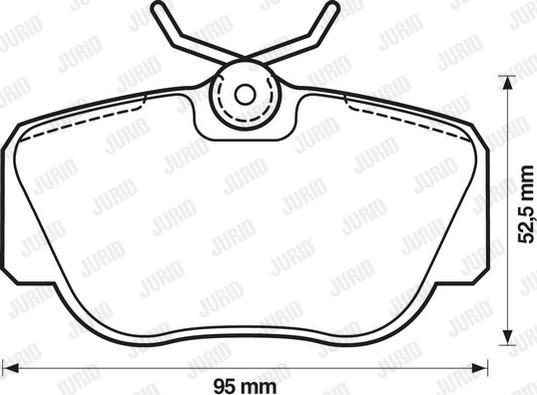 Jurid 571353D - Комплект спирачно феродо, дискови спирачки vvparts.bg