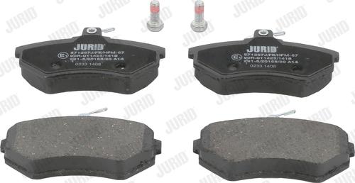 Jurid 571357J - Комплект спирачно феродо, дискови спирачки vvparts.bg