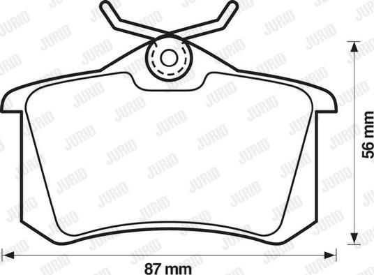 Jurid 571361D - Комплект спирачно феродо, дискови спирачки vvparts.bg