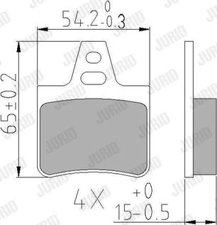 Jurid 571363J - Комплект спирачно феродо, дискови спирачки vvparts.bg