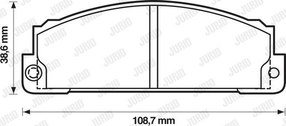 Jurid 571362D - Комплект спирачно феродо, дискови спирачки vvparts.bg