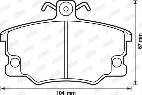 Jurid 571309D - Комплект спирачно феродо, дискови спирачки vvparts.bg