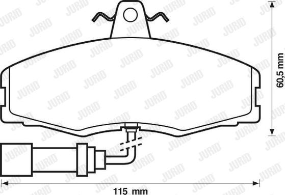 Jurid 571308J - Комплект спирачно феродо, дискови спирачки vvparts.bg