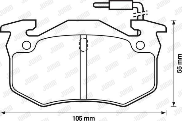 Jurid 571302D - Комплект спирачно феродо, дискови спирачки vvparts.bg