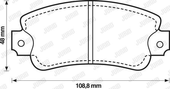 Jurid 571307J - Комплект спирачно феродо, дискови спирачки vvparts.bg