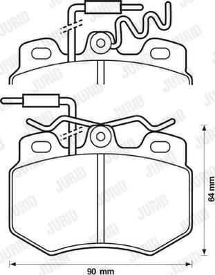 Jurid 571319J - Комплект спирачно феродо, дискови спирачки vvparts.bg