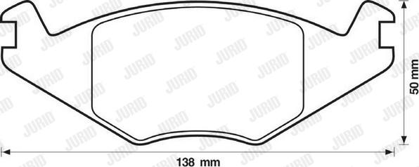 Jurid 571315J - Комплект спирачно феродо, дискови спирачки vvparts.bg