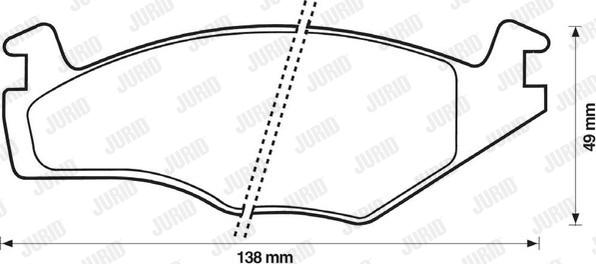 Jurid 571316D - Комплект спирачно феродо, дискови спирачки vvparts.bg