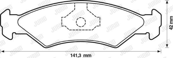 Jurid 571312J - Комплект спирачно феродо, дискови спирачки vvparts.bg