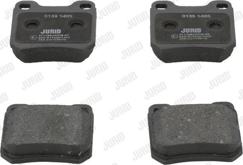 Jurid 571389J - Комплект спирачно феродо, дискови спирачки vvparts.bg