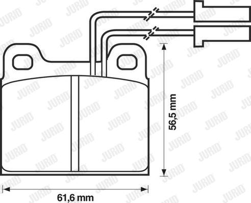 Jurid 571384J - Комплект спирачно феродо, дискови спирачки vvparts.bg