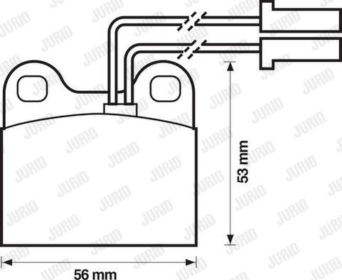 Jurid 571385J - Комплект спирачно феродо, дискови спирачки vvparts.bg